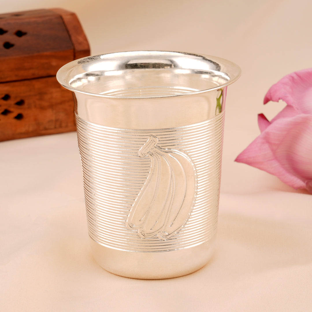 Fruits Design Silver Tumbler