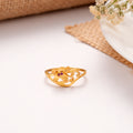 Butterfly Floral Design Golden Ring