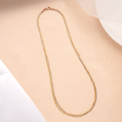 Multi-Color Triple Layer Silver Chain