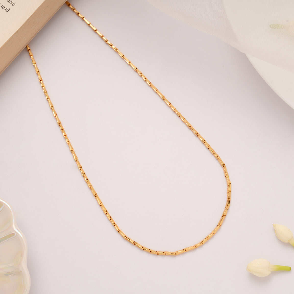 Classic Wheat Design Golden Chain