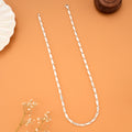 Capsule Shaped Silver Chain for Men