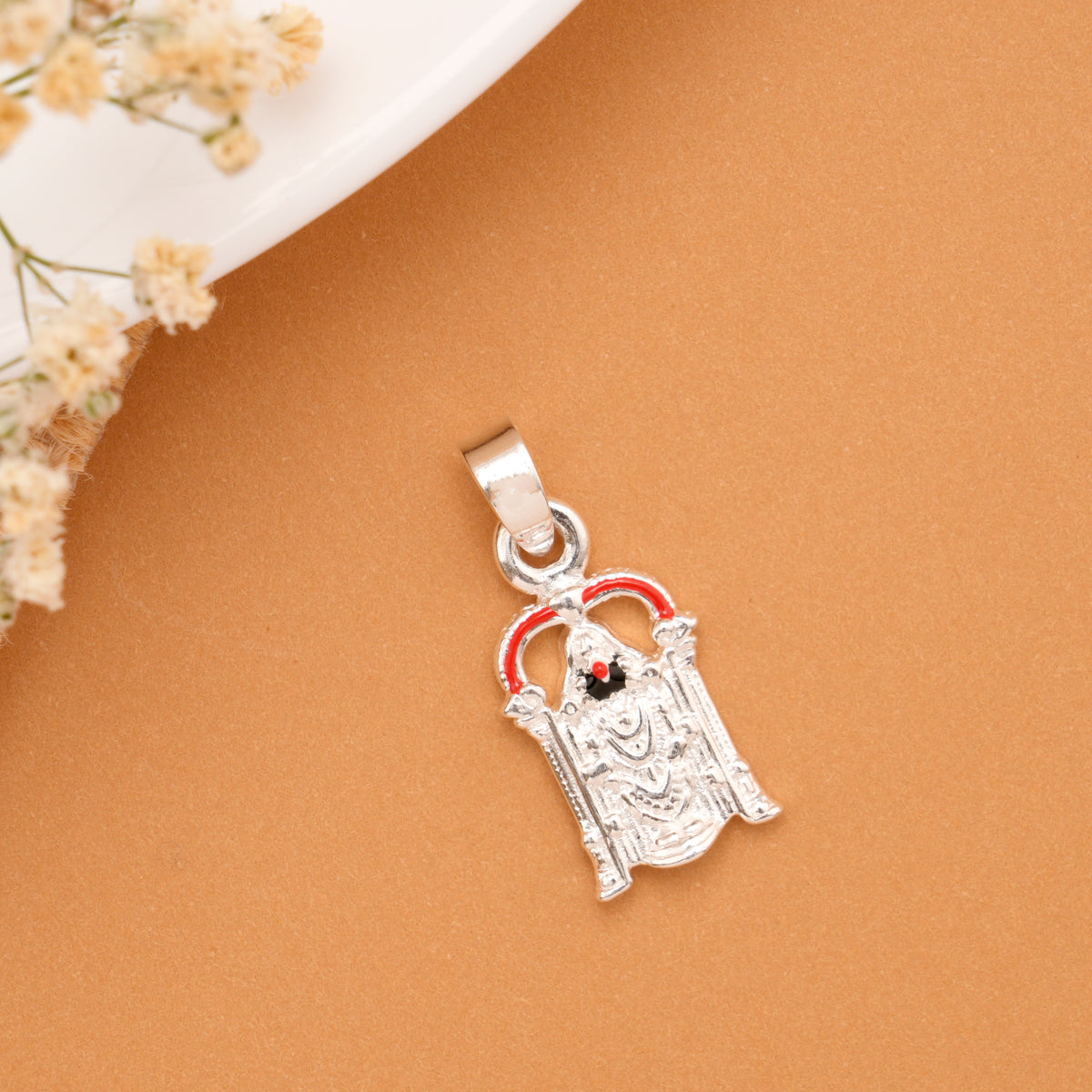 Balaji Temple Design Silver Pendant