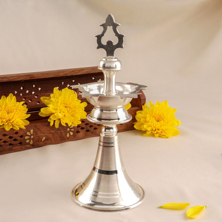 Elegant Sterling Silver Kuthu Vilakku