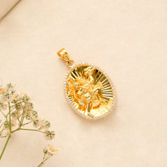 Devotional Hanuman Gold Plated Pendant