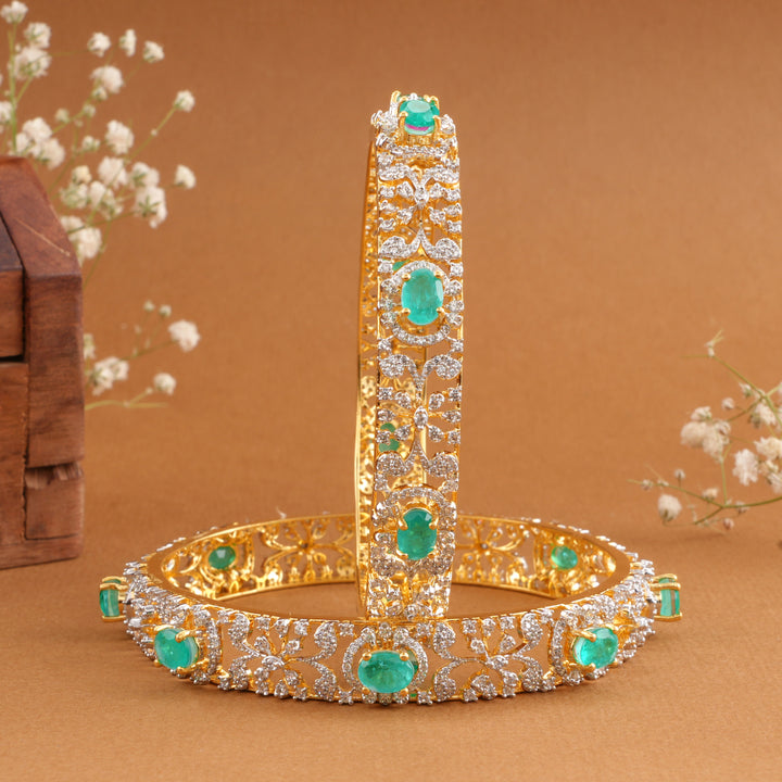 Emerald Avikam Design Swarovski Bangle