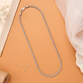Elegant Rope Spiga Design Silver Chain