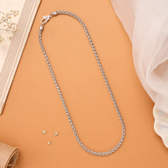 Elegant Rope Spiga Design Silver Chain