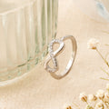 Sparkling White Stone Infinity Ring