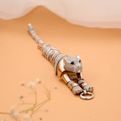Royal Panther Silver Rose Gold Bracelet