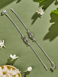 Ruby Bloom Antique Anklet