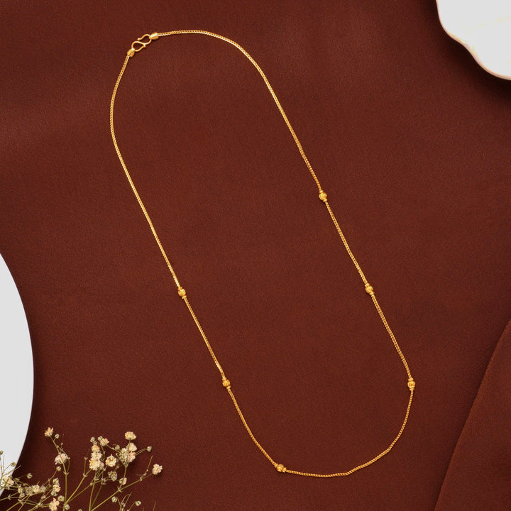 Elegant Gold Ball Design Chain for Women