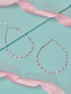 Elegant Crystal Charm Anklet