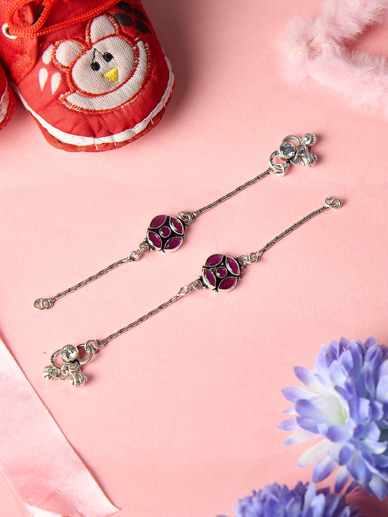 Ruby Bloom Antique Baby Anklet