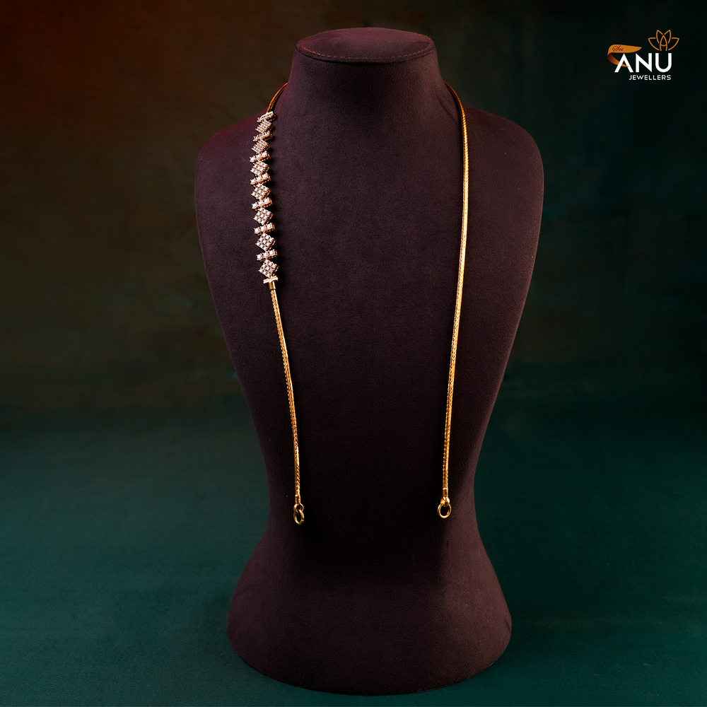 Customised Gold Swarovski Mugappu chain