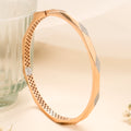 Geometric with Stone Accents Gold Kada