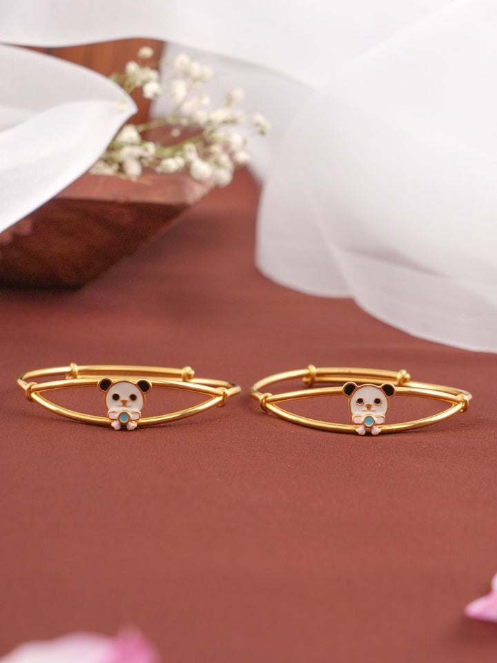 Panda Adjustable Gold Bangle