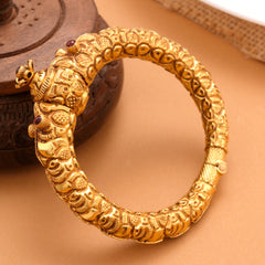Traditional Adjustable Yali Gold Kada