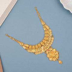 Heritage Dual Layer Gold Coin Drops Pendant Necklace