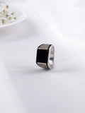 Black  rectangular Onyx Ring