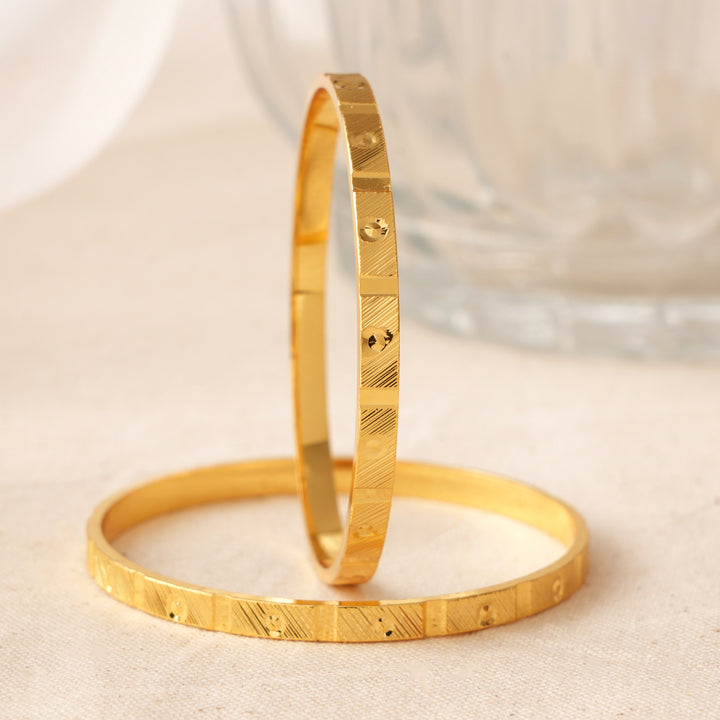 Charming Glow Silver Gold Plated Baby Bangle