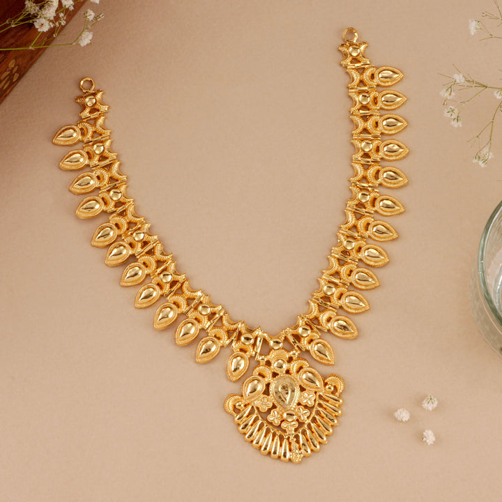 Traditional Kerala Style Silver Gold Plated Necklace