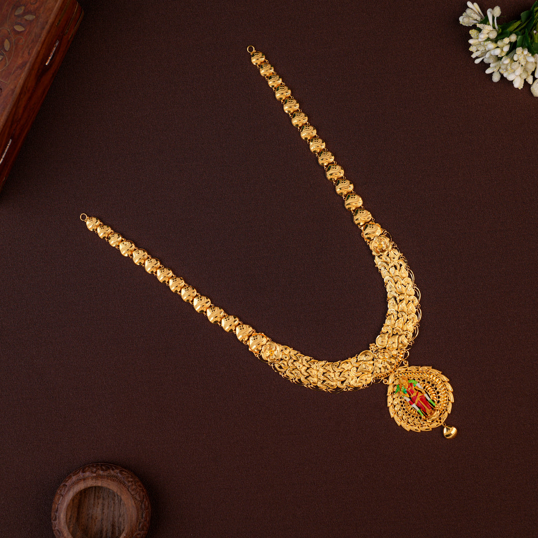 Goddess Maduari Meenakshki Amman Blossom Gold Haram