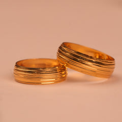 Elegant Matching Gold Couple Rings