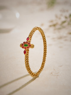 Floral Ruby Grace Openable Bangle