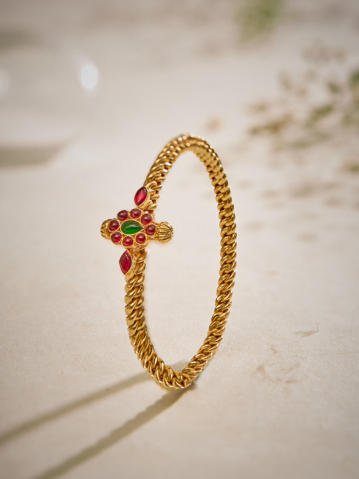 Floral Ruby Grace Openable Bangle