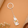 Divine Lord Murugan Silver Key Chain