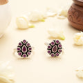 Ruby Halo Teardrop Antique Toe Ring