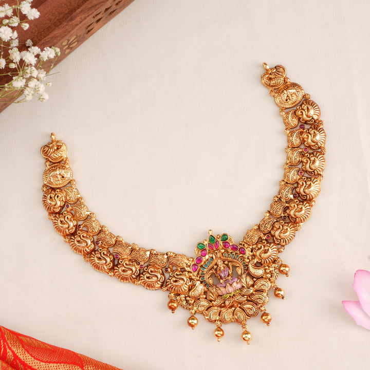 Lakshmi Nagas Work Ball Drop Necklace
