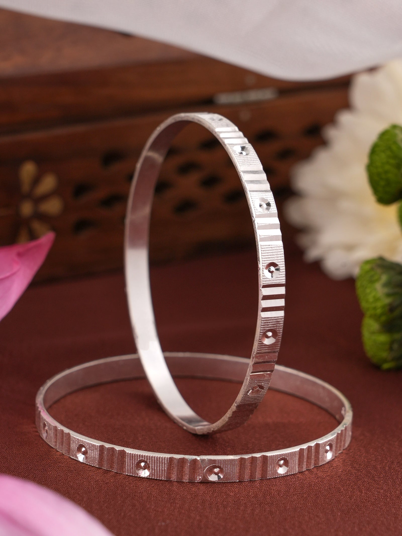 Amazing Laser Engraving Silver Bangles