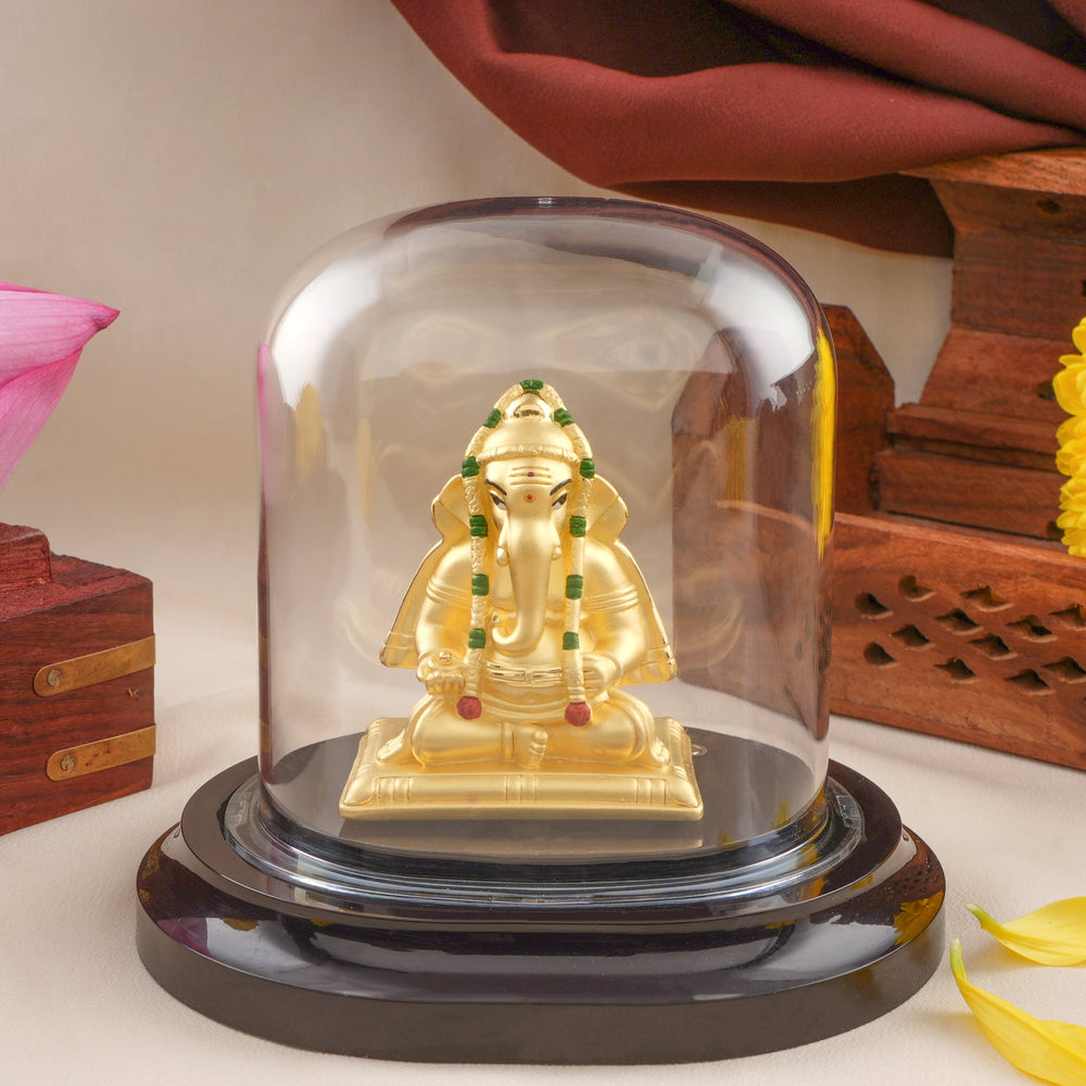 Blessed Golden Ganesha Idol