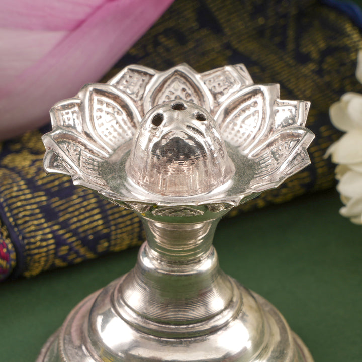 Silver Shanku Chakra Agarbatti Stand