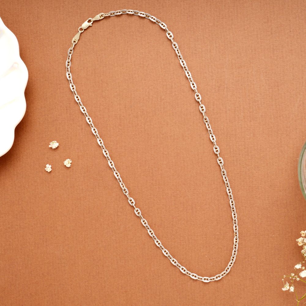 Intricate Textured Silver Women’s Chain