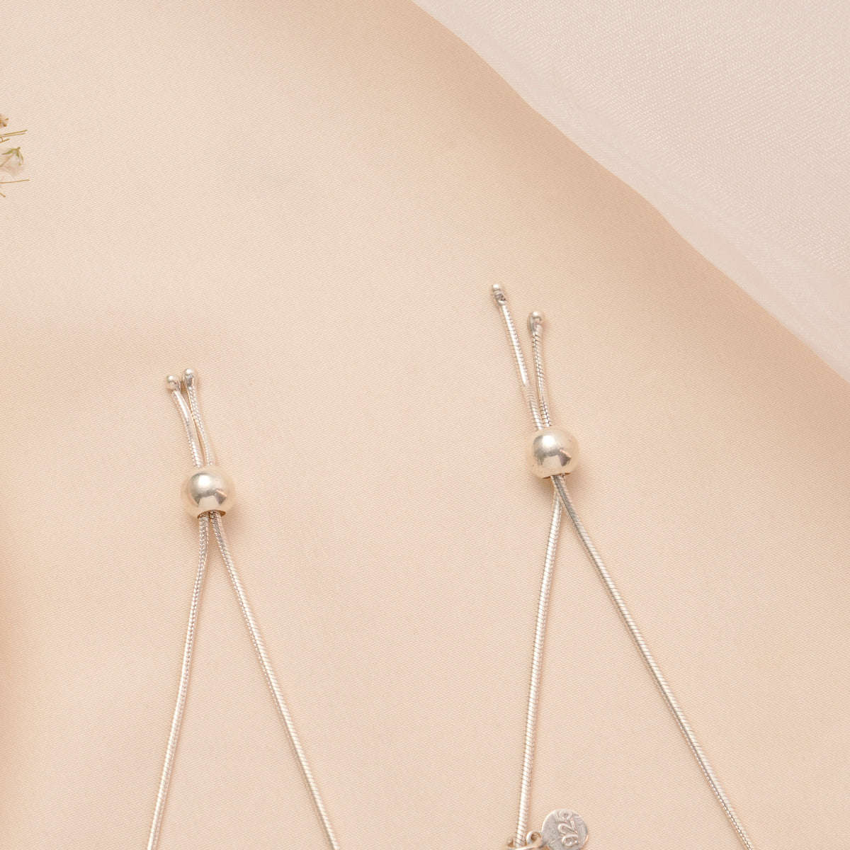 Ball Design Evil Eye Silver Anklet
