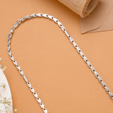 Bold Wheat Pattern Silver Men's Chain