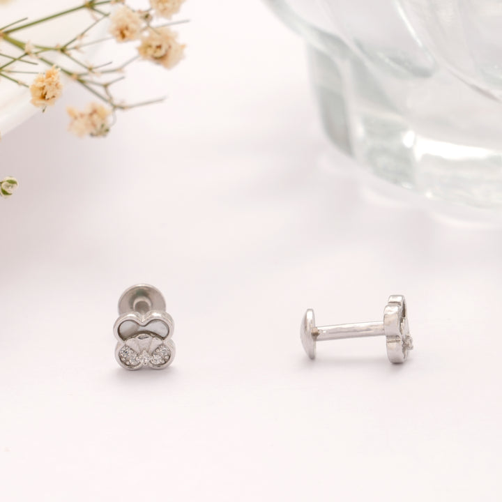 Silver Clove of Tiny Stone Studs