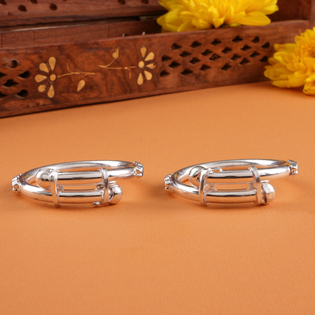 Smooth Finish Silver Baby Kada
