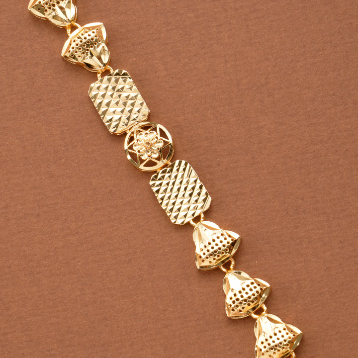 Bell Shaped Links Nagas Gold Plated Bracelet