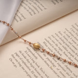 Stylish Rose Gold Beads Silver Bracelet