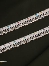 Silver Full Chalangai Single Line Anklet