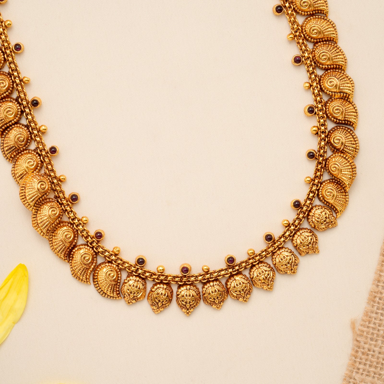 Elegant Mango Design Gold Plated Haram