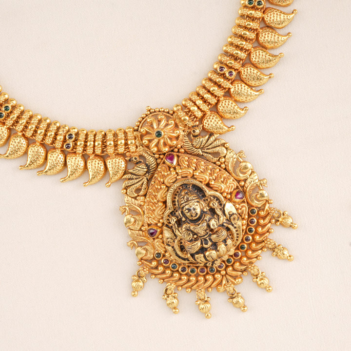 Antique Golden Drops Lakshmi Kerala Necklace
