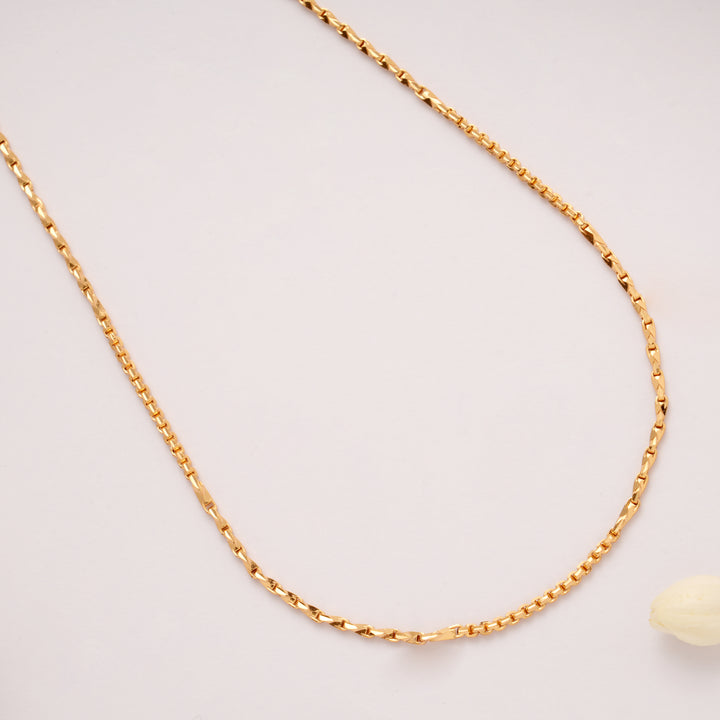 Minimal Wheat Design Link Golden Chain