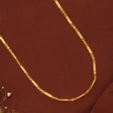 Elegant Pattern Gold Link Minimal Chain
