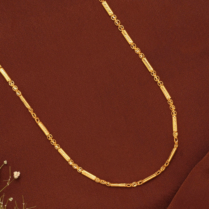 Elegant Pattern Gold Link Minimal Chain