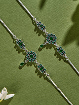 Emerald Glaze Drops Antique Anklet