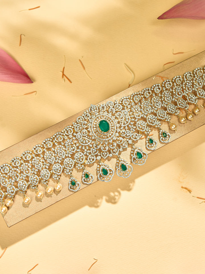 Emerald Beaded Oddiyanam/Hip Belt